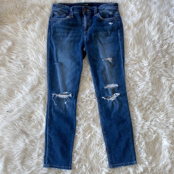 Joe's Jeans The Skinny Rolled Distressed Keagan Ankle Cut - Picture 3 of 13